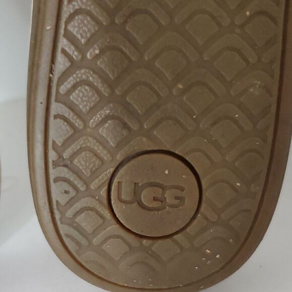 UGG Sadie Studded White Leather Thong Sandals Women's Size 8.5 - Picture 7 of 10